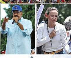 marches-by-chavistas-and-opposition-members-in-the-race-for-the-presidency-of-venezuela