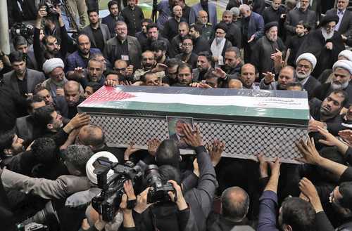 calls-for-revenge-during-haniyeh's-funeral-in-iran