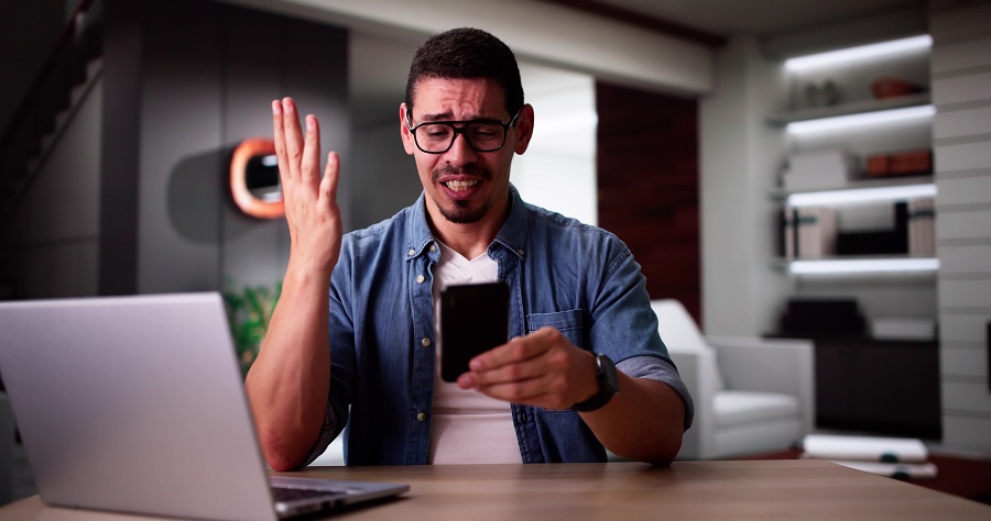 Scam Message. Email Text Mistake Fail. Online Payment