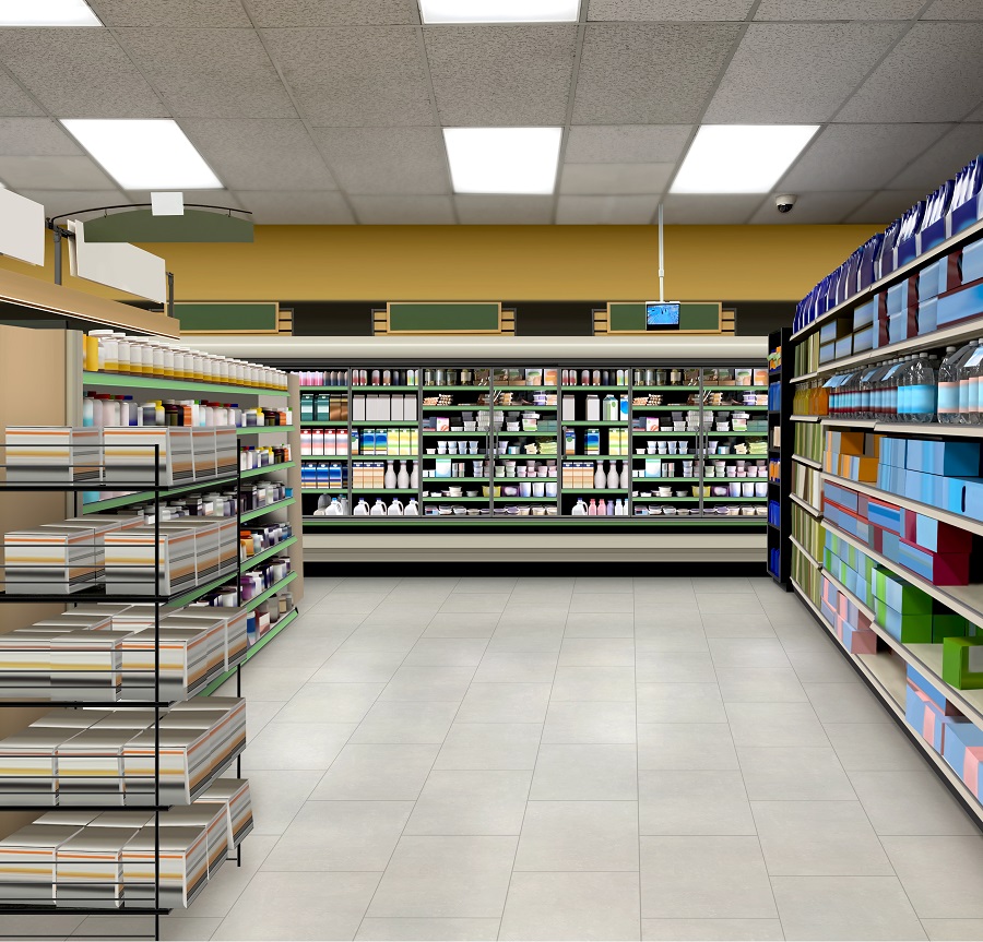 Supermarket fridge front view Mockup and illustration is suitable for presenting new packagings, product, promo presentations among many others