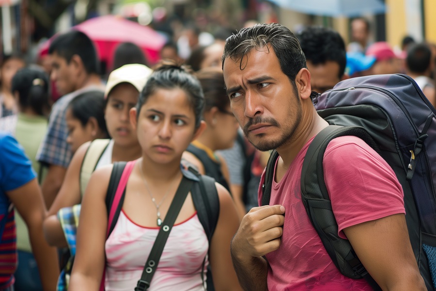 Confused Latino migrants in new country looking for help