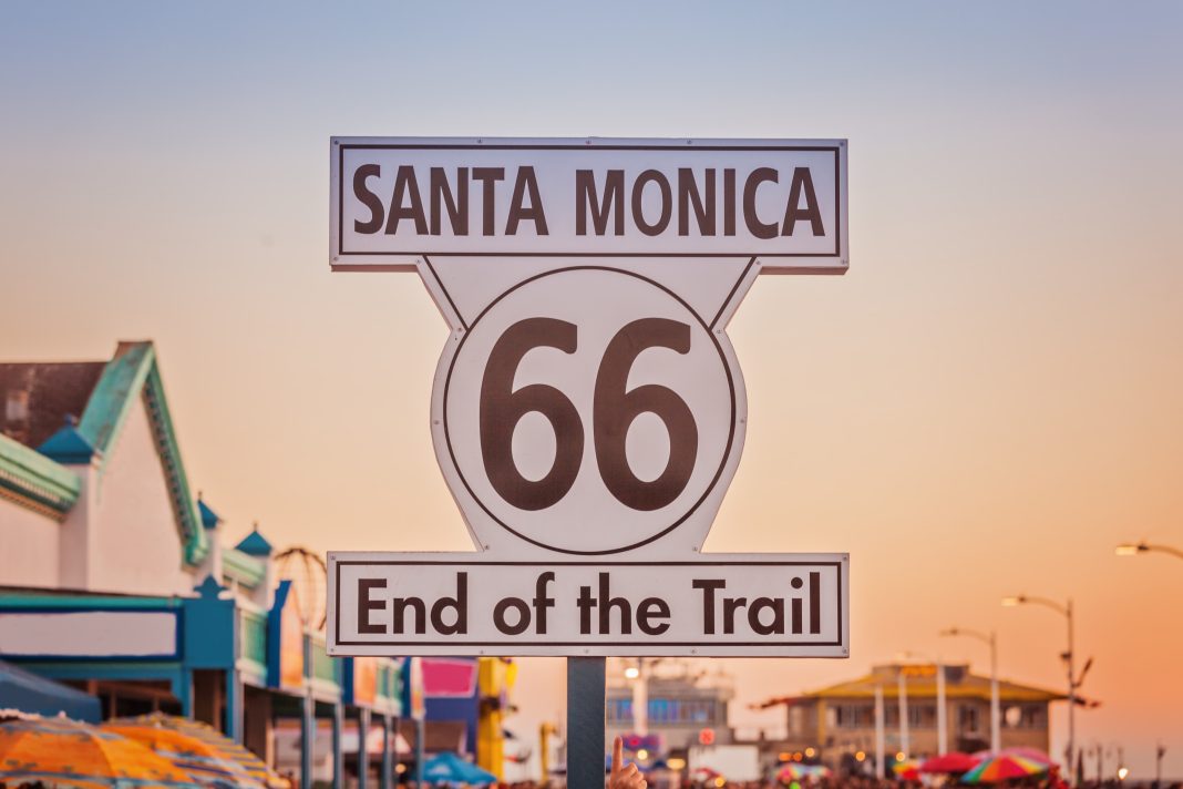 Visitors explore the Albuquerque Museum’s The Other Route 66 exhibition, with displays highlighting 100 years of people, identity, and place along the historic highway.