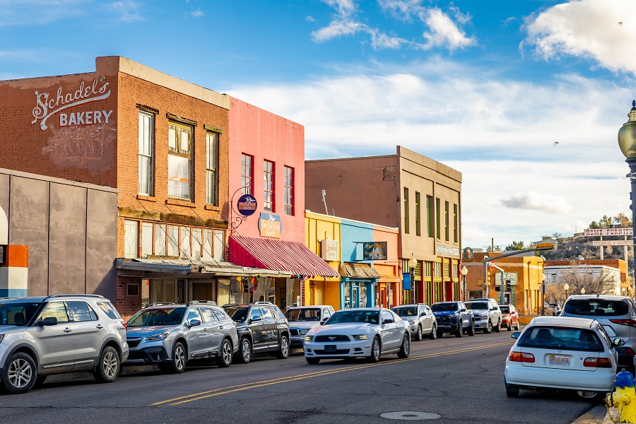 Beautiful Streets of Silver City with Local Businesses New Mexico