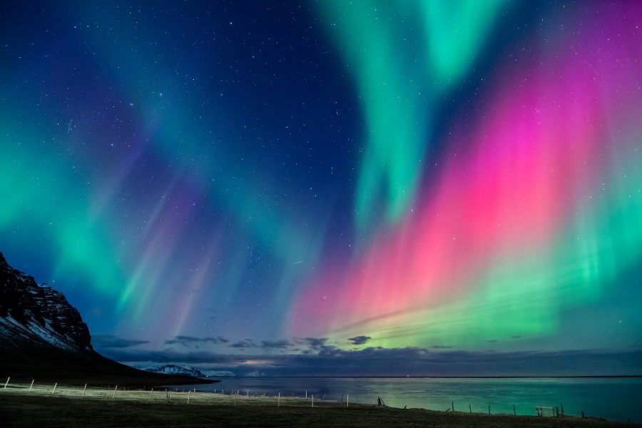 colorful northern lights