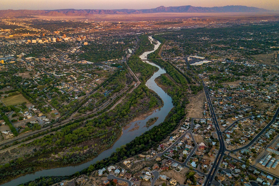 Rio Grande River in Albuquerque, New Mexico