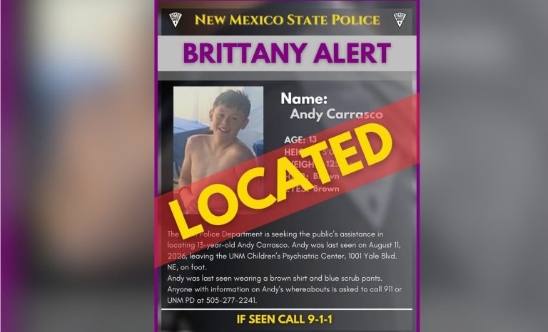 [UPDATED: 08/18/2026] 13-Year-Old Who Fled Albuquerque Psychiatric Center Found Saturday – Questions Remain Over Delayed Brittany Alert 