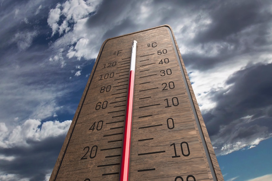 Thermometer, Temperature Rising from Minus Degree
