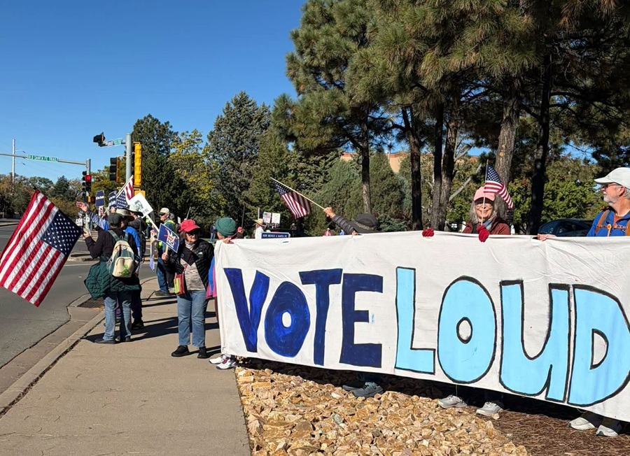 No Kings Vote Earlly rally